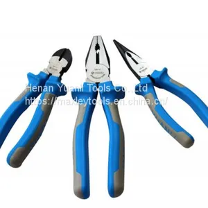 High Quality Germany Type Industrial Carbon Steel Long Nose Pliers With Plastic Handle thumbnail-2