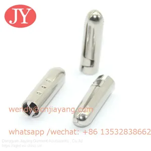 18mm Brass Silver Plating Bullet Shape Aglets for Shoe Lace thumbnail-1