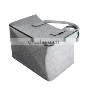 Big Space Green Color Christmas Small Bags Shopping Felt Tote Bag thumbnail-4