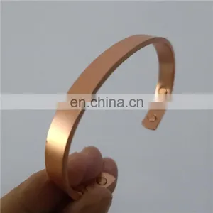 Blanks Copper Bracelet Health Benefits Magnetic Pure Copper Bangle thumbnail-6