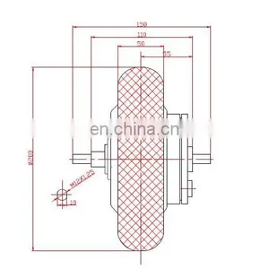 250W 400w 8 Inch Hollow Tyre Drum Brake Bike Hub Motor thumbnail-6