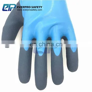 Thermal Waterproof Nylon Acrylic Liner Latex Double Dipped Sandy Coated Working Glove Winter thumbnail-5