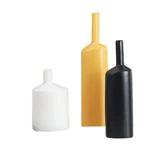 Simple Small Bore Corrosion Resistance Pure Color Flower Arrangement Vase Soft Decoration thumbnail-5