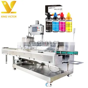 KV Automatic Bottled Ink/Bottled Pigment/ Vacuum Flask Carton Box Packing Packaging Machine thumbnail-1