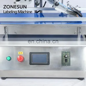 ZONESUN ZS-TB150PB Scratch Card Flat Surface Bottle Pouch Automatic Labeling Sticking Machine For Cosmetics thumbnail-2