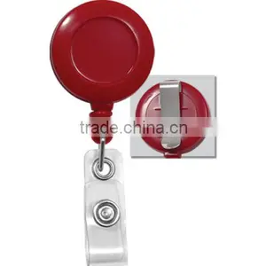 100 WHITE D HOLDERS BADGE REELS - 16 OTHER COLORS BELT CLIP Nurse Work Card Pull thumbnail-1