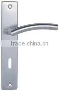 Tube Stainless Steel Door Lever Handle With Plate thumbnail-1