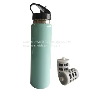 Travel Portable Color Stainless Steel Sports Camping Water Bottle With Virus and Bacteria Filter thumbnail-1