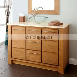 Guangzhou Luxury Solid Wood Bathroom Vanity Cabinet Unit thumbnail-5