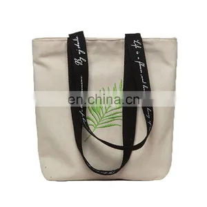 Fashion Shopping Cotton Beach Shoulder Women Canvas Tote Bag thumbnail-1