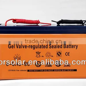 Maintenance Free Battery ,90Ah Solar Battery Gel, With CE, ROHS thumbnail-1