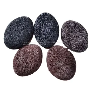 Volcanic Grindstone Tool Rope Wrapped Oval Double-sided Volcanic Grindstone thumbnail-1