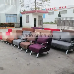 Fabric Metal Structure Home Stylish Marlo Futon Sofa Bed thumbnail-4