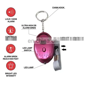 Wholesale Light Weight 130dB Led Flashlight Abs SOS Personal Anti Attack Emergency Defense Safety Alarm Keychain thumbnail-4