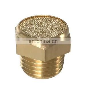 Pneumatic Fitting Brass Flat Head Silencer /Muffler thumbnail-1