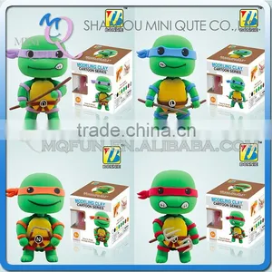 Mini Qute Bonnie Kawaii 4 Styles Boys Anime Ninja Turtle DIY Cartoon Building Blocks Modeling Clay Plasticine Educational Toy thumbnail-1