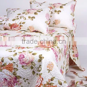3PCS Custom Color Printed Flower Patchwork Bed Sheet Designs thumbnail-1