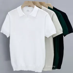 High Quality Custom Logo Golf Polos T Shirt Oversize Vintage Short Sleeve Solid Color Blank Polo Shirts thumbnail-2