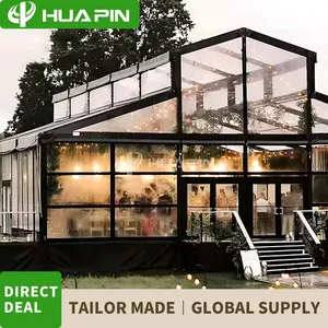 500 People Capacity Party Transparent Canopy Large 20x30 Heavy Tents for Outdoor Events Glass Tent thumbnail-1
