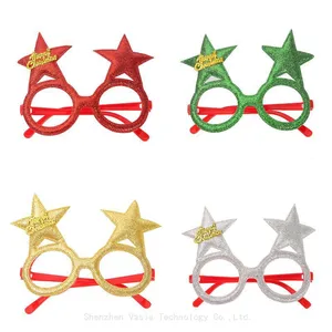 Santa Snowman Antler Christmas Glasses Frames for Adult Kids Holiday Party Decorations thumbnail-4