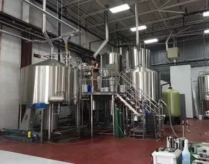 Four Vessel Craft Beer Brewing Equipment Stainless Steel Steam Heating thumbnail-1