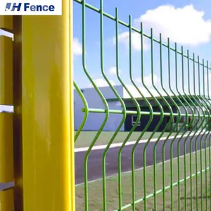 Welded Wire V Mesh Metal 3D Poland Folding Panel Green Home Garden Fence thumbnail-2