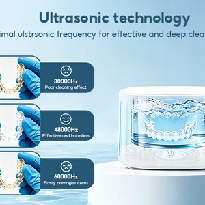 Ultrasonic Cleaner, Jewelry Cleaner Machine 200mL 48KHz, Professional Sonic Cleaner With One-Touch Operation thumbnail-3