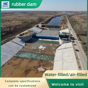 River Retaining Dam, Pillow-type Inflatable Rubber Dam, Water/air Inflatable Rubber Weir for Flood Control and Water Storage thumbnail-5