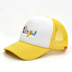 Custom Logo Mesh Trucker Hat Foam Trucker Hats Adjustable Mesh Trucker Caps thumbnail-3