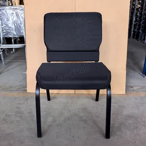 Wholesale Modern Comfortable Stackable Black Steel Metal Leg Commercial Theater Dining Hotel Auditorium Outdoor Padded thumbnail-3
