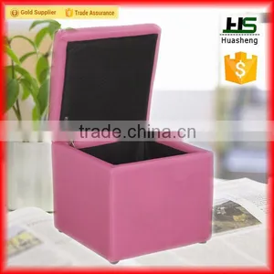Storage Leather Ottoman Pouf thumbnail-5
