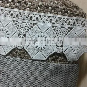 Mitaloo White Lace Trim Cotton Watersoluble Lace M08001 thumbnail-2