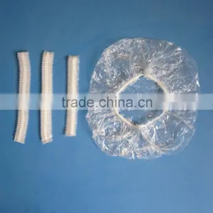 China Wholesale Disposable PE Plastic Strip Shower Cap thumbnail-1