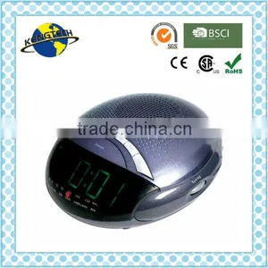 Round Shape LED Digital Display AM FM PLL Alarm Clock Radio thumbnail-1
