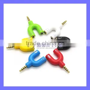 Y Splitter Adapter Cable Male 3.5mm to 2 Female 3.5mm Socket Earphone Extension Cable thumbnail-1