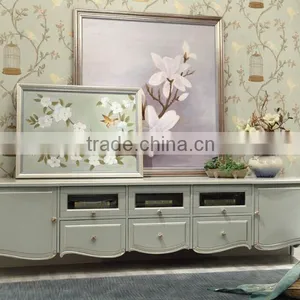 Fench Style Classic Living Room Furniture Wood Tv Cabinet thumbnail-3