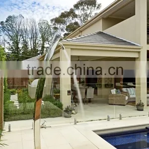 Audemar 3MM Thick Aluminum Or 2.5MM 316 Stainless Steel 316 Curve Outdoor Pool Shower thumbnail-1