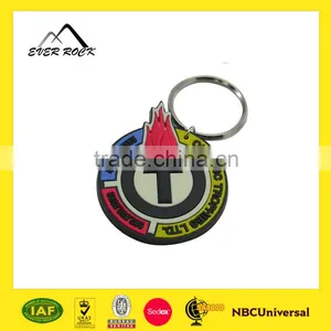 Custom Promotional 3D Rubber Soft PVC Key Ring Keychain thumbnail-1