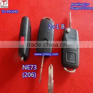 Tongda TD-PEU041, Modified3+1button Flip Car Key For 206 207 Remote Key Blank Case For Repair Replacement for Peugeot/Citiron thumbnail-4
