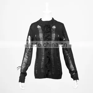 PM-003 Top Sale Fashion Girls Western School Uniform Style Broken Sweater thumbnail-4