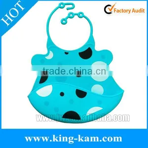 Wholesale Silicone Infant Baby Bib China Supplier Baby Bib Size Cute Pattern Animal Design Silicone Rubber Baby Bib thumbnail-1