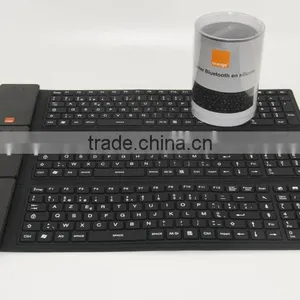EU Standard Cheapest Waterproof Flexible Silicon French Bluetooth Keyboard thumbnail-3