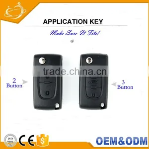3 Button With Keychain Remote Car Key Shell Flip for Citroen Xsara C4 C5 C6 C8 Light Symbol Groove thumbnail-4