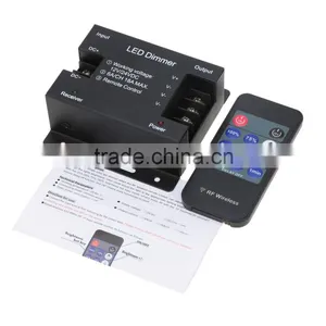 DIY RF DC12V-24V LED Amplifier Wireless Dimmer+ 11keys Remote Controller for Single Color LED Strip LED Neon Enlarge Connection thumbnail-5