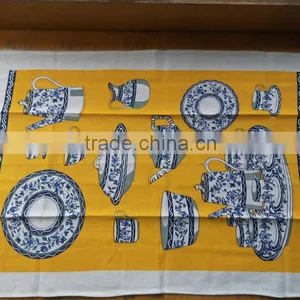 Kitchen Digital Printed Linen Tea Towel for Home Decorationl,promotion and Gift-- Chinaware or Porcelain Design thumbnail-3