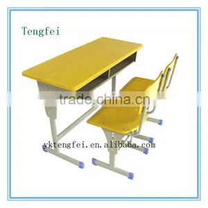 Wooden Werzalit Student Double Desk And Chair Set for Primary Student TF-8506 thumbnail-5