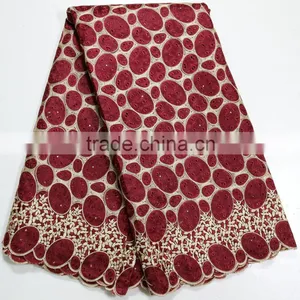 Wholesale High Quality African Organza African Laces Embroidery Fabric for Bridal Wedding Dress thumbnail-2