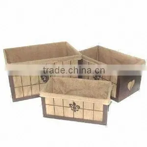 112080NC-1 Wire Storage Basket W/jute Liner thumbnail-1