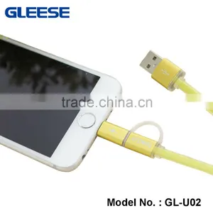 2 in 1 Micro USB Data/ Sync Charging Cable for Samsung and Iphone thumbnail-6