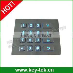 16 Keys IP65 Dynamic Waterproof Keypad With Backlight thumbnail-1